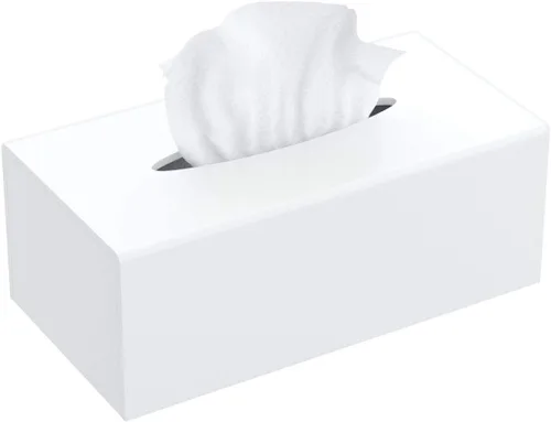 Vista 13 de FEMELI Cajas de pañuelos cuadradas de acrílico negro mate para baño