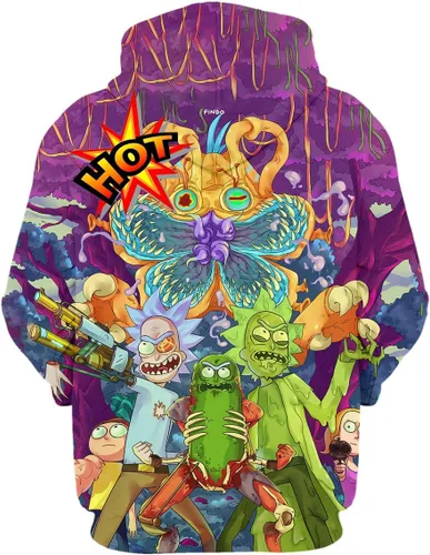 Vista 2 de ONJIYA Sudaderas con capucha de anime con estampado 3D para hombre, unisex, juegos de cosplay, sudaderas con capucha