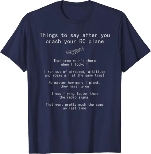 Vista 70 de Cosas que decir cuando te estrellas con tu camiseta RC Plane hobby