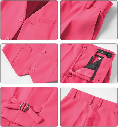 Vista 8 de Conjunto de chaleco para niños, trajes formales, trajes de boda, ropa de vestir