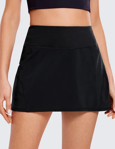 Vista 2 de CRZ YOGA Faldas de tenis plisadas para mujer con bolsillos, cintura alta, atléticas, para golf, faldas para mujer, suaves, transpirables, lindas