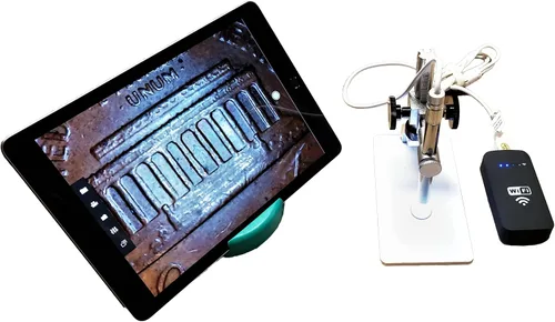 Vista 4 de Vividia Ablescope VA-W03A WiFi Box USB a WiFi Convertidor para iPhones/iPad para boroscopios digitales USB y microscopios