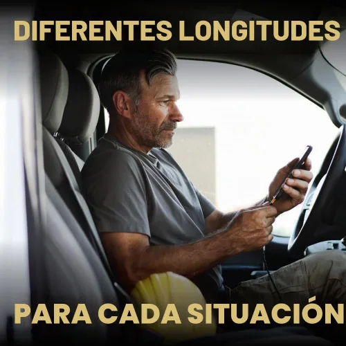 Vista 7 de DEWALT Cable USB a Lightning de alta resistencia [certificado Apple MFi] cargador duradero para iPhone, cables Lightning, cable de carga rápida