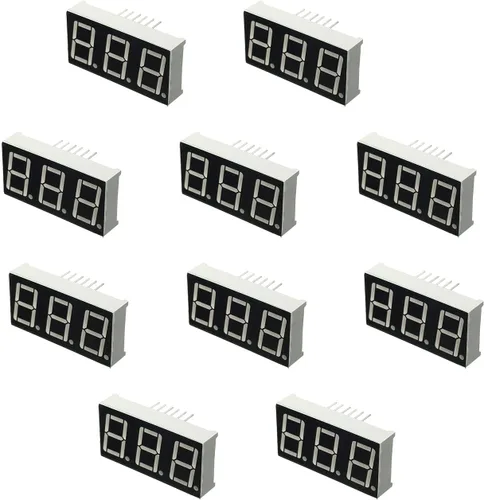 Vista 10 de Othmro 5pcs ánodo común pantalla LED tubo digital 3 bits 7 segmento negro 11pin con una buena salida de luz uniforme