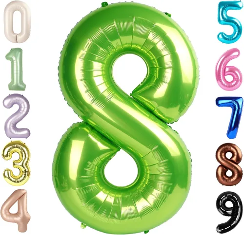 Vista 151 de Globos del números 0 de 40 pulgadas para formar los números 10, 20, 30, 40, 50, 60, 70, 80, 90, 100, para decoración de cumpleaños, bodas, eventos