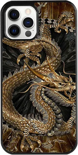Vista 38 de Funda para iPhone Air - Funda de teléfono con patrón de dragón dorado chino - Funda de TPU con protección de absorción de impactos