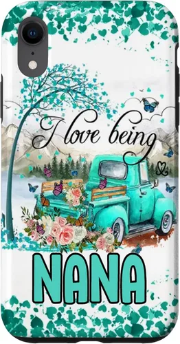 Vista 25 de I Love Being Nana Flower Butterflies Truck PC Case for iPhone 17