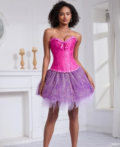 Vista 143 de SZIVYSHI Corsé para mujer, lencería moldeadora, body con cintura de encaje