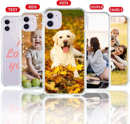 Vista 2 de Funda de teléfono con foto personalizada para iPhone 11, cubierta transparente suave de silicona personalizada con imagen/texto, regalo único