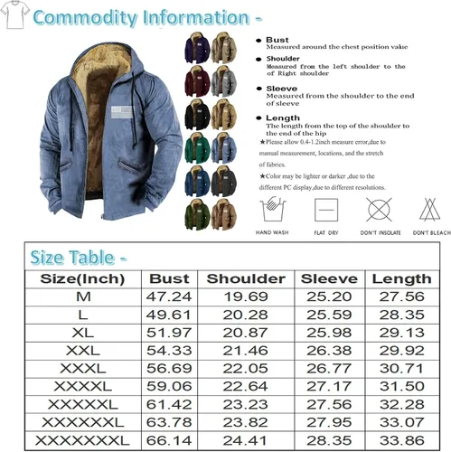 Vista 3 de Chaquetas con forro polar Sherpa con estampado vintage occidental para hombre, abrigadas, acogedoras, acolchadas, con capucha