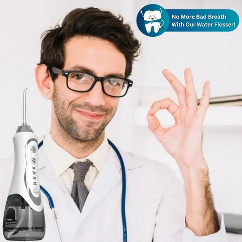 Vista 7 de Btone Irrigador dental para dientes – Removedor de placa dura portátil con 3 modos y 4 puntas de chorro reemplazables, irrigador de agua eléctrico