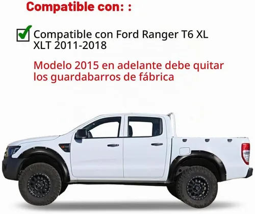 Vista 2 de Guardabarros G-PLUS para Ford Ranger T6 XL XLT 2011-2018