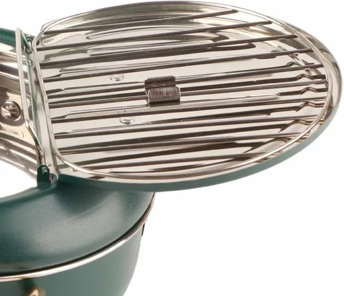 Vista 9 de Olla para freír, freidora verde profundo con termómetro, sartén de acero inoxidable para uso doméstico en la cocina.