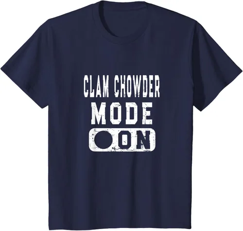 Vista 38 de Clam Chowder Mode On - Camiseta de broma de sopa de almejas, Negro