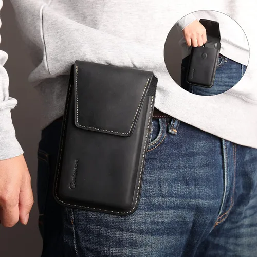 Vista 2 de Gentlestache Funda de Cuero para Teléfono para Galaxy S25 S24 S23 - Soporte de Funda para Teléfono Celular para iPhone 17 17 Pro 16 Pro 16 15 Pro