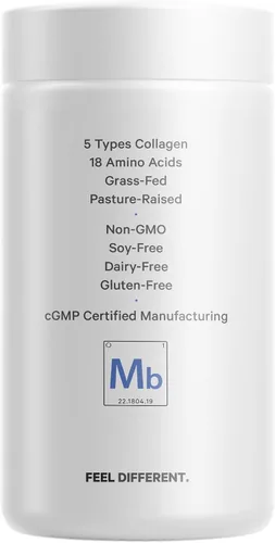 Vista 9 de Codeage Multi Collagen Protein Beauty Night - Melatonina, bisglicinato de magnesio, 5-HTP, L-teanina, flor de lavanda inglesa, caldo de hueso