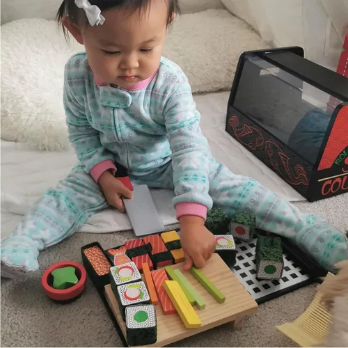 Vista 2 de melissa & doug juego de sushi de madera , Versión estándar, Multicolor