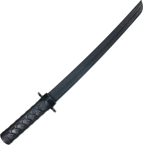 Vista 2 de E-BOGU Katana de práctica de polipropileno estilo Mokume (62.2 cm) con vaina Saya negra