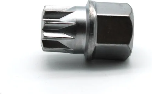 Vista 3 de TMAX Abc0/10Pt Bloqueo de rueda Lugnut antirrobo Tuerca Tornillo Eliminación de llave Socket S3057 para Vw Audi