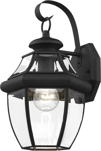 Vista 8 de Livex Lighting 2151-91 Monterey - Farol de pared de latón macizo