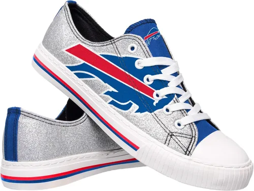 Vista 5 de FOCO Womens NFL Team Logo Ladies Fashion Glitter Low Top Canvas Sneakers Shoes