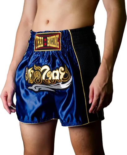Vista 6 de Pantalones cortos clásicos de Muay Thai para hombres y mujeres, boxeo, kickboxing, alto grado, artes marciales mixtas, ropa de entrenamiento