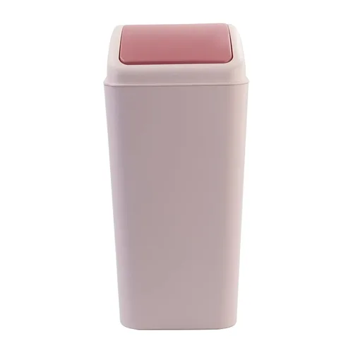 Vista 9 de Bringer - Cubo de basura de plástico con tapa, 4.5 galones, color azul Waste Can with Swing-Top Lid, Compact Trash Can Fit Under Tables &