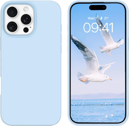 Vista 25 de GUAGUA Funda compatible con iPhone 17 Pro Max de 6.9 pulgadas, silicona líquida, goma de gel suave, delgada, forro de microfibra delgada
