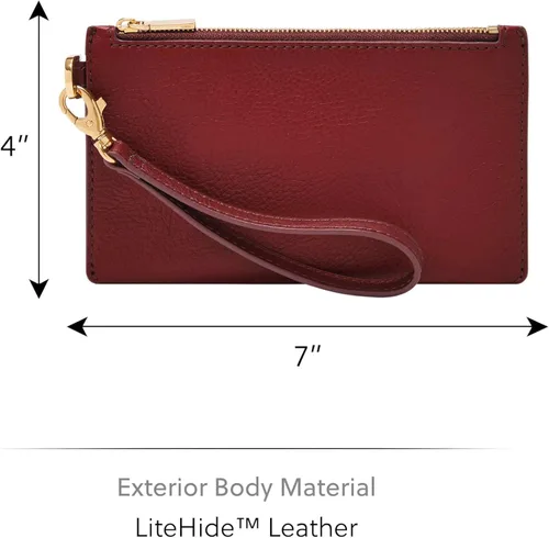 Vista 4 de Fossil Cartera pequeña de cuero con correa extraíble para mujer