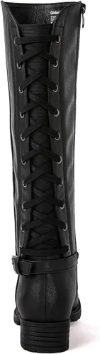 Vista 5 de GLOBALWIN Botas acolchadas hasta la rodilla para mujer, botas con tiras para mujer