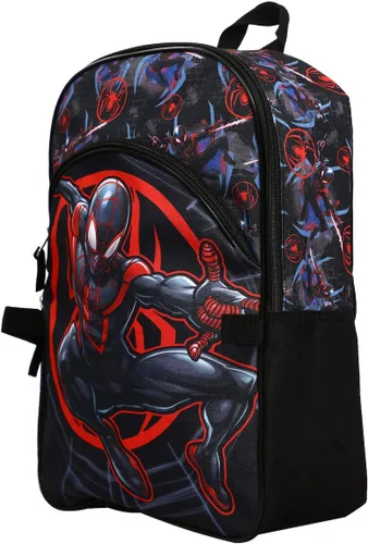 Vista 4 de Bioworld Marvel Spider-Man Miles - Bolsa de almuerzo y mochila para jóvenes