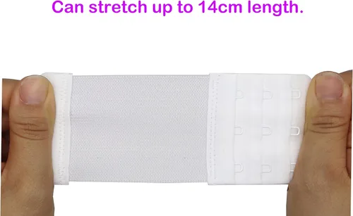 Vista 5 de LeonHien Extensor de brasier para mujer, 2 ganchos, 3 ganchos, 4 ganchos, elástico, suave y cómodo, extensión de correa de brasier