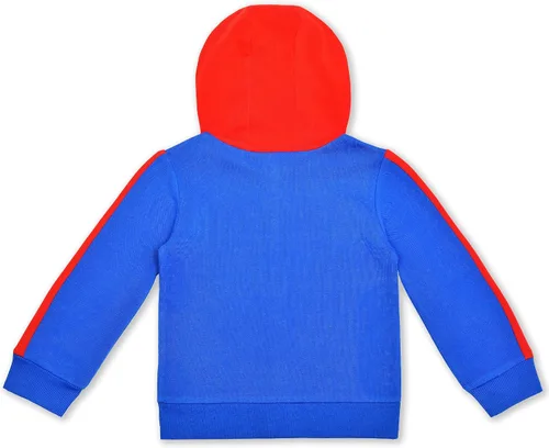 Vista 3 de Warner Bros. DC Comics Superman - Conjunto de sudadera con capucha y cremallera para niños pequeños y pequeños, color azulgris