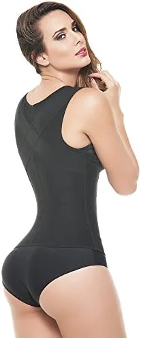 Vista 2 de Ann Michell 5055 Eva Powernet Chaleco - Sin Látex Negro Fajas Colombianas Chaleco
