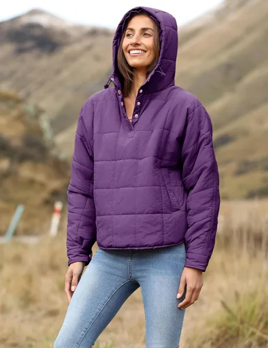 Vista 23 de QIBABU Chaqueta acolchada con capucha de gran tamaño para mujer, ligera, acolchada, manga larga, abrigo de invierno cálido