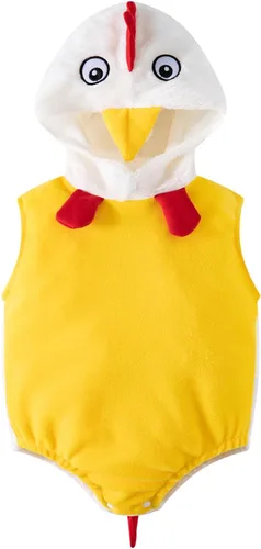 Vista 3 de Disfraz de gallo de bebé de Halloween para niñas y niños