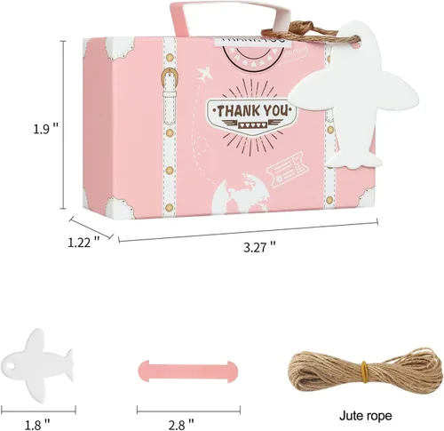 Vista 5 de Paquete de 50 cajas de regalo, cajas de dulces para maleta, caja