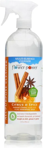 Vista 2 de Natural Flower Power - Limpiador multiusos, espray de limpieza multisuperficie, aerosol de encimera, no tóxico, sin humos agresivos ni productos