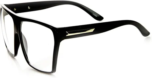 Vista 3 de Super Oversized Eyeglasses Flat Top Square Clear Lens Glasses Frames