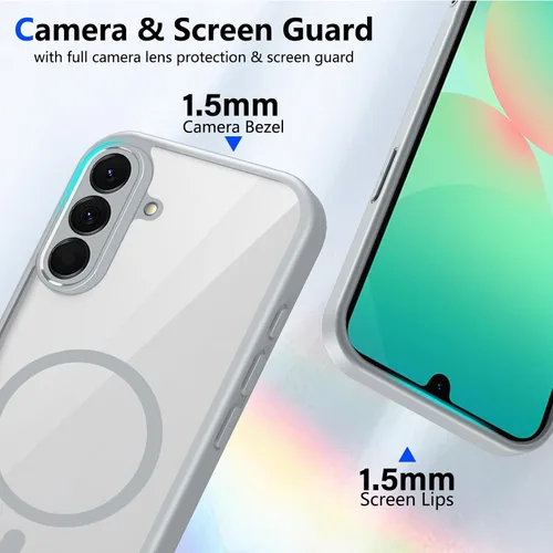 Vista 222 de Funda magnética transparente compatible con Xiaomi 17T, color negro 2 en 1 PC + TPU cubierta de teléfono a prueba de golpes, carcasa protectora