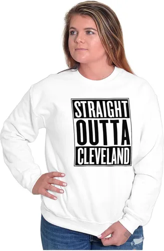 Vista 11 de Clásico Teaze Straight Outta Cleveland Ohio Souvenir Womens Mens Crew Sudadera