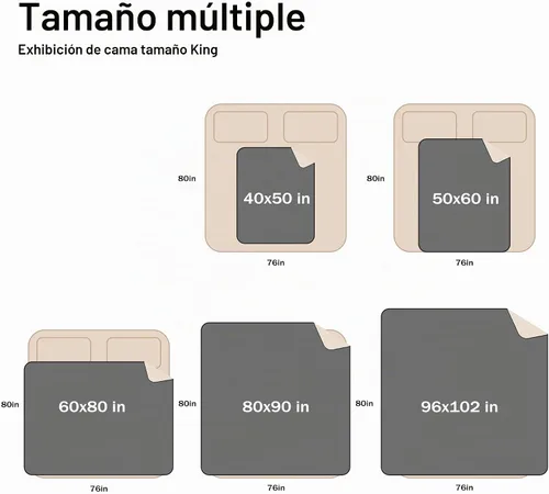 Vista 7 de Catalonia Manta impermeable para cama, funda reversible de forro polar, protector de muebles lavable a prueba de líquidos
