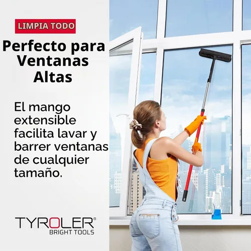 Vista 4 de Tyroler - Kit de lavado de ventanas con barra de extensión de 4.5 a 7.5