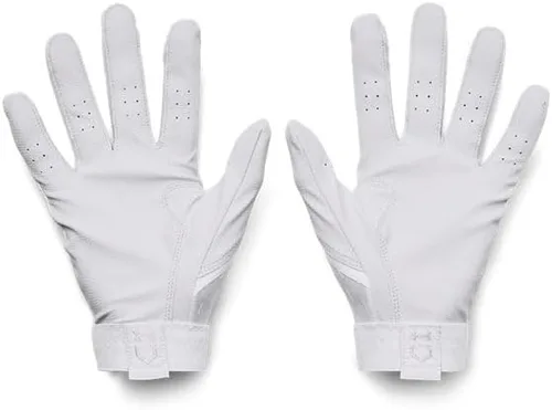 Vista 2 de Under Armour Guantes de béisbol para hombre (100) blanco / plata metálica / plata metálica