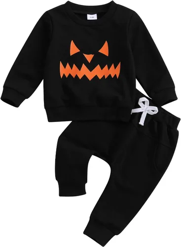 Vista 14 de Conjunto de Navidad para bebé niño con camisa divertida larga y pantalón conjunto de ropa de primera Navidad para niños de 6 a 12, 18, 24 meses 2T