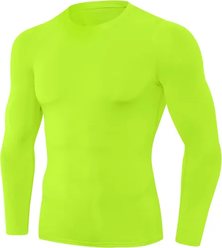 Vista 14 de SPVISE Compression Shirt Men Long Sleeve Workout Gym Shirts Baselayer Top Negro