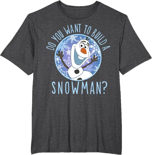 Vista 13 de Disney Camiseta Frozen Olaf con texto en inglés "Do You Want to Build A Snowman Negro