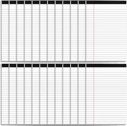 Vista 8 de Nichela Blocs de Notas de 5" x 8" Paquete de 6 Blocs Legales de Rayas Estrechas con Perforaciones 30 Hojas Blocs Pequeños para Escribir Papel