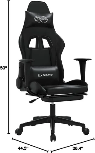 Vista 2 de Silla de juegos con reposapiés, sillas de juegos para adultos, silla de juegos de anime, silla de oficina con reposapiés, silla de juegos, sala