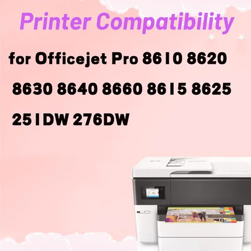 Vista 2 de Cartuchos de tinta 950XL 951XL compatibles con cartuchos de tinta de repuesto para HP 950 951 950 XL 951 XL con impresora Officejet Pro 8610 8620